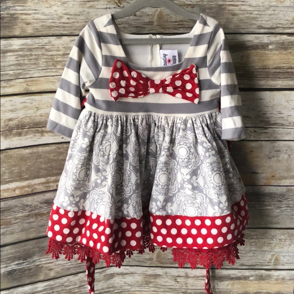 ****sold***Cute mixed print dress!
